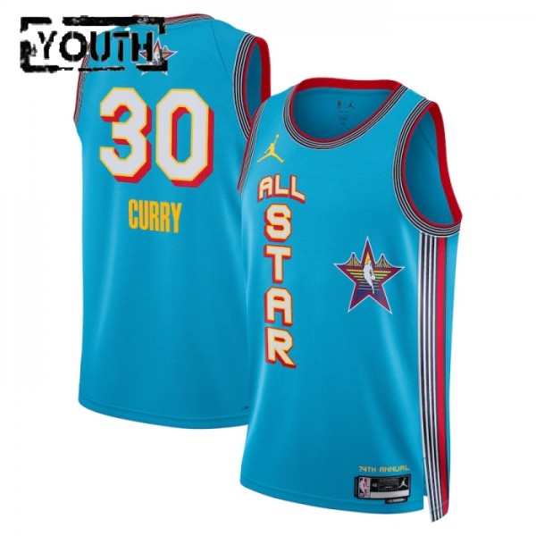 All-Star 2025 Trikot Stephen Curry Jordan Blau Swingman - Kinder